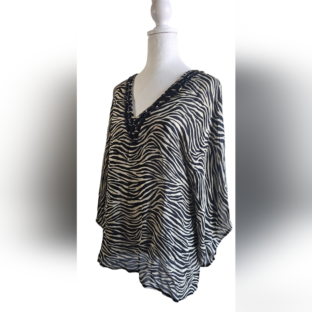 Michael Kors Zebra Print Top Size S